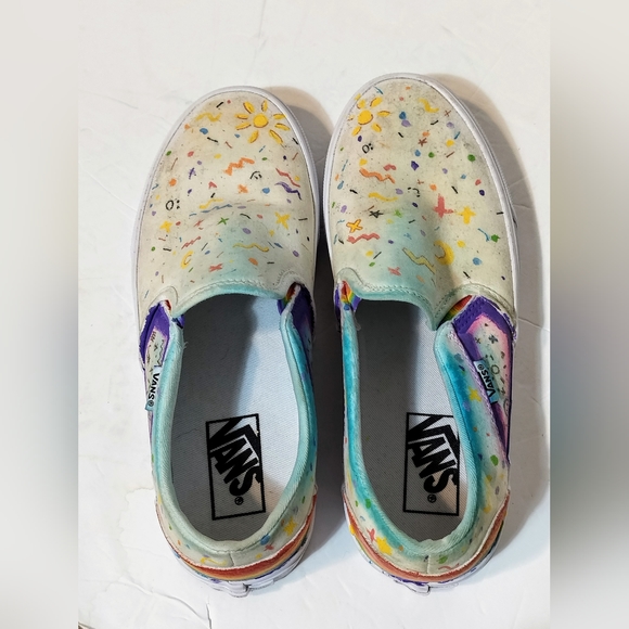 Vans 721356 Glow In The Dark, Custom Painted, Woman Size 8. - Picture 12 of 12